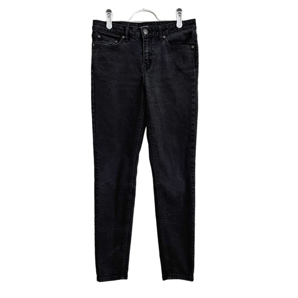 FRANK And Oak Debbie Skinny Ankle Crop Denim Jeans Washed Black - Picture 3 of 15